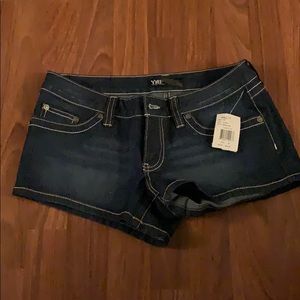 Dark wash jean shorts